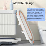 Opvouwbaar babybadje voor baby's en peuters van 0-24 maanden, draagbaar en multifunctioneel voor op reis, inclusief kussen voor pasgeborenen en antislipmat.