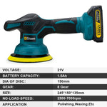 G perfil Akku-Autopolierer, 8 Gänge, verstellbar, automatisch, elektrisch, Wachsen, Schleifen, Versiegelung, Glasur, Elektrowerkzeug, passend für Makita 18 V Akku-Stift