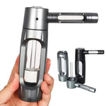 Tragbare Mini-Tabakpfeife mit trocken brennender Tabakpfeife aus Aluminiumlegierung und Glas, Raucherzubehör, Geschenke