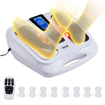 VEVOR Voetcirculatiestimulator met warmte, EMS & TENS voetmassageapparaat, elektrische voetstimulator voor pijnverlichting en spierstimulatie.