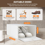 Bymaocar 20er-Pack faltbarer Schuhkarton-Organizer, stapelbar, durchsichtiger Kunststoff, Sneaker-Schuhvitrine, Organizer, Behälter für den Schrank