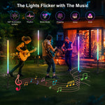 LUXCEO 90cm 4 stuks LED Sfeerverlichting 4W met Afstandsbediening, RGB-kleurverandering, ideaal voor bars, feesten en kerstdecoratie.