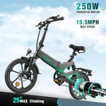 16 Elektro fahrrad Hitway mit 36V faltbarer elektrischer Pedal unterstützung mit 10,4ah Batterie, beschleuniger frei, für Teenager