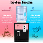 Elektrischer Warm- und Kaltwasserkühlerspender, vielseitiger Desktop-Wasserspender mit Toplader für das Heimbüro (110 V, US/220 V, EU)