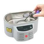 Draagbare ultrasone reiniger van 600 ml voor sieraden, brillen, gebitsprotheses, horloges, wasmachinekuipen en andere reinigingsapparatuur met dubbele vibratiefrequentie.