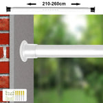 Gardinenstangen, verstellbare Gardinenstangen, Duschvorhangstangen, ohne Bohren, rutschfeste Teleskopstange, 70–360 cm, optional