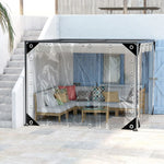 Transparant waterdicht zeil van PVC, transparante vinyl luifel, veranda tent, zware, winddichte beschermhoes