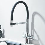 Gefilterter Küchenarmatur, Reinigungshahn mit magnetischem Sprühgerät, Küchenarmatur, gefiltertes Wasser, Reinigungsfunktion, Küchenhahn