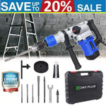 DayPlus 1500 W SDS-Plus Bohrhammer, Schnurgebohrer, robuste Schlaghämmer mit Vibrationssteuerung, Sicherheitskupplung und Koffer