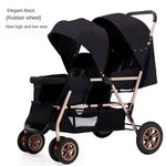 EU-LAGER Zwillingskinderwagen Doppelte Kinderkinderwagen mit zwei Sitzen, faltbarer Kutsche, Großhandel für Kinderwagen, Vorder- und Rücksitze
