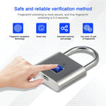 O10 Smart Fingerprint Hangslot Waterdicht Biometrisch Vingerafdruk Sleutelloos Deurslot USB Oplaadbaar Beveiligingshangslot Huisontgrendeling