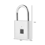 O10 Smart Fingerprint Hangslot Waterdicht Biometrisch Vingerafdruk Sleutelloos Deurslot USB Oplaadbaar Beveiligingshangslot Huisontgrendeling