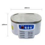 Draagbare ultrasone reiniger van 600 ml voor sieraden, brillen, gebitsprotheses, horloges, wasmachinekuipen en andere reinigingsapparatuur met dubbele vibratiefrequentie.