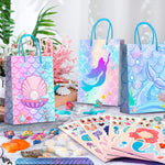 84 stuks zeemeermin-feestartikelen voor jongens en meisjes, waaronder zeemeermin-verjaardagsringen, sleutelhangers, armbandjes, tasjes, haarclips, kettingen, enz.