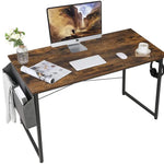 Homfa Schreibtisch, PC-Tisch, 120 x 60 cm, Desktop-Computertisch mit Aufbewahrungstasche, Laptop-Tisch, Schulmöbel, kommerzielle Belastung, 100 kg
