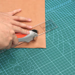QJHA1 Dubbelzijdige zelfherstellende PVC-snijmat voor doe-het-zelf leerbewerking, grote bureaubeschermmat 90x60cm, Vaderdagcadeau