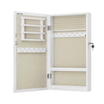 SONGMICS Schmuckschrank, Spiegelschrank, Hängeschrank, abschließbarer Wandschrank