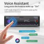 Podofo Inbouw 1DIN MP3-speler 12V met afstandsbediening, FM-autoradio, Bluetooth-audio, stereo, USB/SD/AUX-IN, TF-kaart en RCA-aansluiting