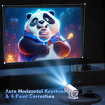 Magcubic Mini Projector ondersteunt 8K en 720P met dual-band wifi 6 en 5G draadloze verbinding, draait op Android 14, heeft een resolutie van 290 ANSI en een 180° draaibare videolens. HY300 Pro