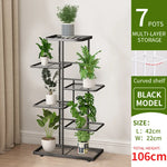 Plantenstandaard, ijzeren standaard met 6/7/8 lagen, plantenrek, plantenorganizer, opbergstandaard, plantenhouder, displaystandaard, tuindecoratie