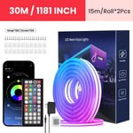 Flexible RGB-Neonstreifenlichter mit App/Fernbedienung, mehrere Modi, Musiksynchronisierung, IP65 wasserdichte LED-Streifen-Neon-Seillampe