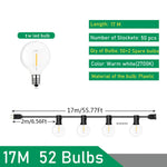 G40 Outdoor Lichterketten LED Party Girlande Dimmbare Globus Glühbirnen Fee Lampe Für Straße Terrasse Garten Camping Terrasse Dekoration
