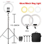 Sh 45cm 18 Zoll Rin glicht mit Stativ Stand USB Ladung Selfi LED Lampe dimmbare Fotografie Licht für Foto fotografie Studio