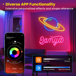 Flexible RGB-Neonstreifenlichter mit App/Fernbedienung, mehrere Modi, Musiksynchronisierung, IP65 wasserdichte LED-Streifen-Neon-Seillampe