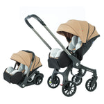 EU-LAGER 4-in-1-Kinderwagen, multifunktionaler Kinderwagen für Neugeborene, faltbarer Korb-Sitz, leichter Reise-Kinderwagen-Autositz