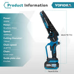 YOFIDRA 3500 W 8 Zoll Bürstenlose Elektrische Kettensäge Schnurlose Elektrische Schneiden Beschneiden Kettensäge Garten Werkzeug Für Makita Batterie pin