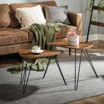 VASAGLE 2er Set Beistelltische Beistelltische Couchtische für Wohnzimmer, Esszimmer, Schlafzimmer, Industriestil