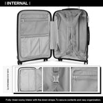 KONO Hartschalenkoffer, Leicht, 4 Rollen, TSA-Schloss & YKK-Reißverschlüsse, PP-Material(M/L/XL)