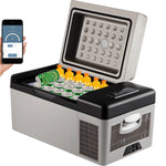 Sihao Autokoelkast 15L-50L Mini Koelbox met Vriezer Draagbare Compressor Koeler 12/24V DC 110-240V Koelbox voor Autorijden, Kamperen en Picknicken