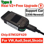 2024 Real Hex V2 25.3 Vag Com ARM STM32F429 Chip Autodiagnosetool Codeerfunctie Gratis Update Hex-V2 voor VCDS USB-interface