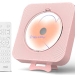 CD Multimedia Player, Kompakt, Leicht, Timer-Schaltung ein/aus, BT 5.0, FM, USB/TF-Anschluss, mit Ständer, Wiederaufladbar