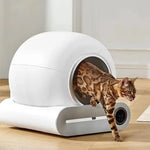 EU-voorraad Volautomatische slimme kattenbak Zelfreinigend Kattentoilet met Grote Capaciteit en App Slimme Bediening, Huisdierbenodigdheden