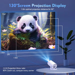 Magcubic Mini Projector ondersteunt 8K en 720P met dual-band wifi 6 en 5G draadloze verbinding, draait op Android 14, heeft een resolutie van 290 ANSI en een 180° draaibare videolens. HY300 Pro