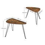 VASAGLE 2er Set Beistelltische Beistelltische Couchtische für Wohnzimmer, Esszimmer, Schlafzimmer, Industriestil