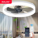 Moderner Deckenventilator mit Lichtern, dimmbar, LED mit Ventilator, Fernbedienung, leises kreatives Design für Schlafzimmer, Küche, Esszimmer