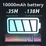 AJAZZ AK980 Mechanische Gaming-Tastatur, 2,9 cm TFT-Bildschirm, Lautstärkeregler, 98-Tasten-Dichtungsstruktur, RGB-Beleuchtung, Hot-Swap-fähiger PR4