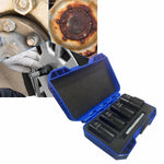 Podofo 5pcs Locking Wheel Lug Nut Remover Kit 1/2'' Drive Impact Bolt Nut Extractor Set Twist Socket Tool Set 17mm 19mm 21mm 22m