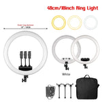 Sh 45cm 18 Zoll Rin glicht mit Stativ Stand USB Ladung Selfi LED Lampe dimmbare Fotografie Licht für Foto fotografie Studio