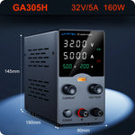Wanptek laboratoriumvoeding 30V 5A 30V 10A 60V 5A 120V 3A instelbaar met USB-uitgang en display, gelijkstroomvoeding voor laboratoriumtafels