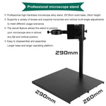 YIZHAN 48MP digitale microscoop met 4K-video-opname, USB- en HDMI-aansluiting, industriële microscoopcamera, 130/180x C-mount lens, soldeer- en reparatiemogelijkheden.
