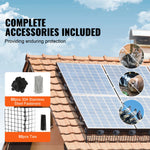 SucceBuy Zonnepaneel Vogelbescherming Ongediertebescherming Rolset Roestvrijstalen Bevestigingsmiddelen Zonnepaneel Roestbestendige PVC Coating Draadrol Gaas