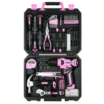 Deko 126pcs Elektrowerkzeug-Kombi-Kits mit 8-V-Akku-Bohrmaschine, 10mm 3/8 ''schlüssel loses Spannfutter, profession elle Heimhaushalts-DIY-Handwerkzeug-Kits