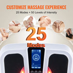 VEVOR Voetcirculatiestimulator met warmte, EMS & TENS voetmassageapparaat, elektrische voetstimulator voor pijnverlichting en spierstimulatie.
