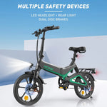 16 Elektro fahrrad Hitway mit 36V faltbarer elektrischer Pedal unterstützung mit 10,4ah Batterie, beschleuniger frei, für Teenager
