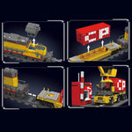 Schimmel König 12027 technischen Zug Baustein Fernbedienung emd SD40-2 Diesel lokomotive Modell Montage Auto Ziegel Kinderspiel zeug