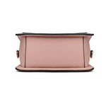 Miss Lulu Damen Umhängetasche Mittelgroß mit Kunstleder & Wildleder, Vintage Flap,  Crossbody Bag mit ovaler Metallverzierung